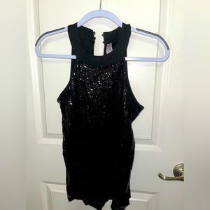 Black tank top blouse